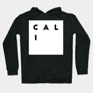 Cali | White square letters Hoodie